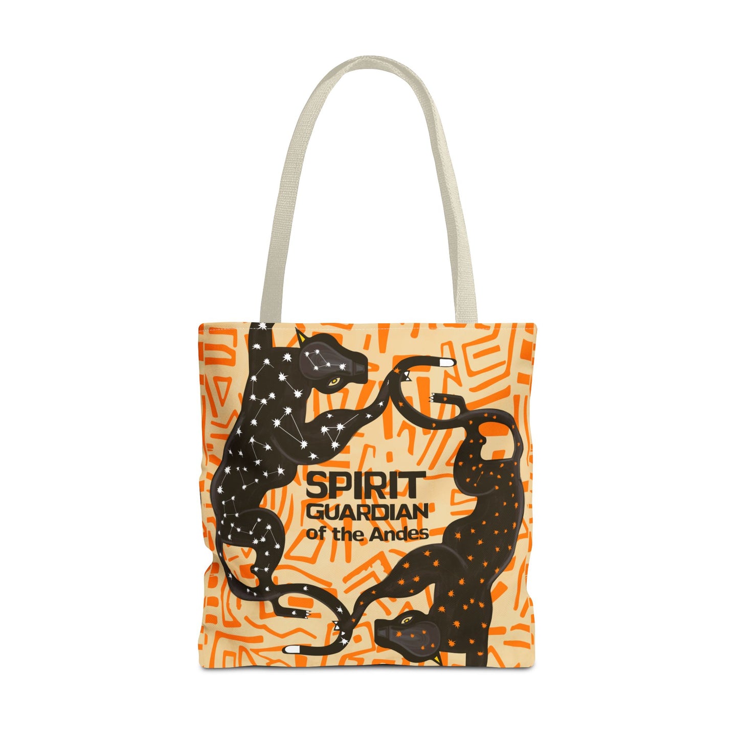 Andean Spirit Guardian Tote Bag, Unique Art Tote, Eco-Friendly Shopping Bag, Gifts for Nature Lovers, Bohemian Style Bag