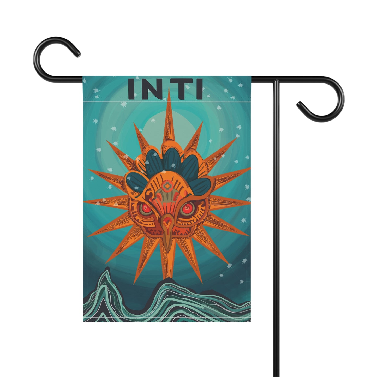 Vibrant Garden Banner: Artistic Outdoor Decor for Home, Inti Themed Flag, Yard Art, Seasonal Display, Unique Gift