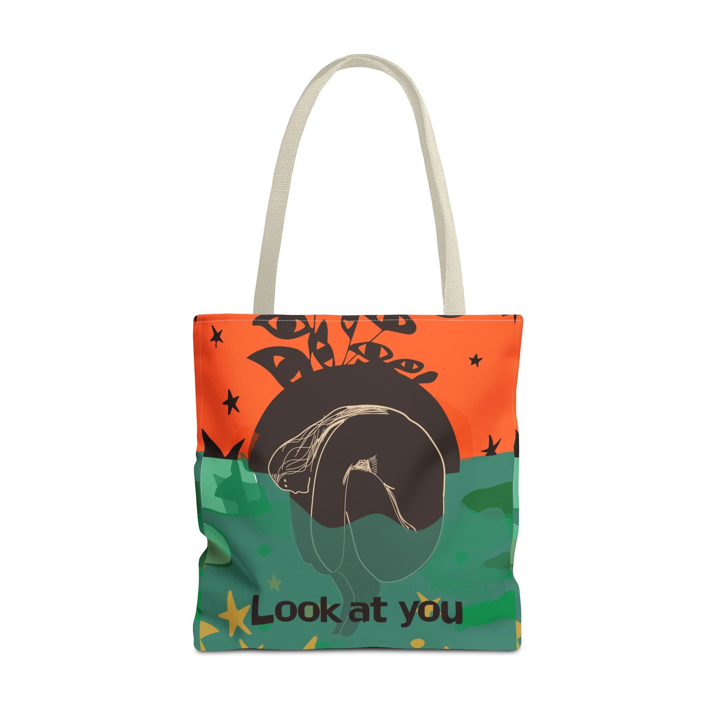 Bohemian Tote Bag, Eco-Friendly Carry-All, Perfect Gift for Nature Lovers, Art Lovers, Everyday Use, Look at You Design