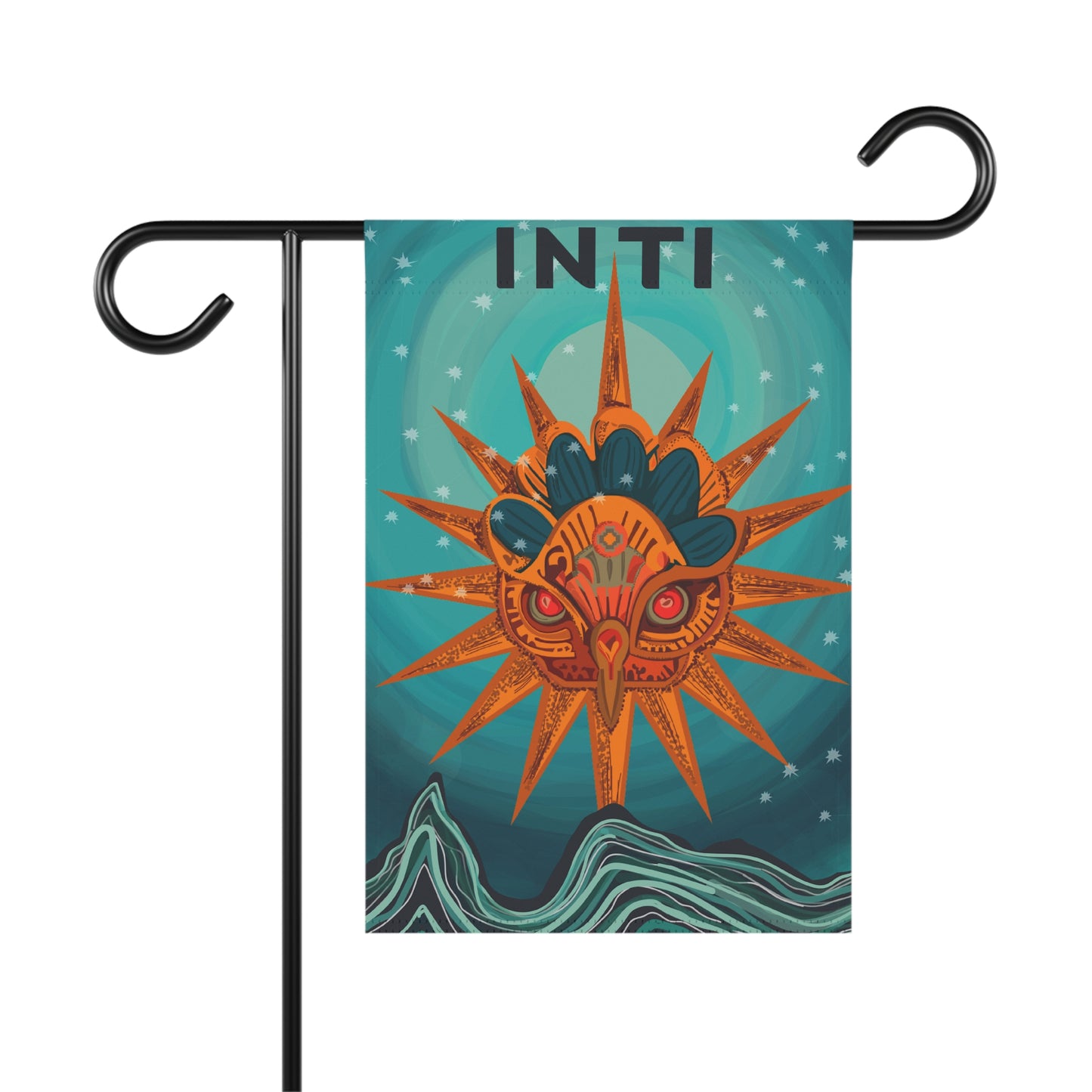 Vibrant Garden Banner: Artistic Outdoor Decor for Home, Inti Themed Flag, Yard Art, Seasonal Display, Unique Gift