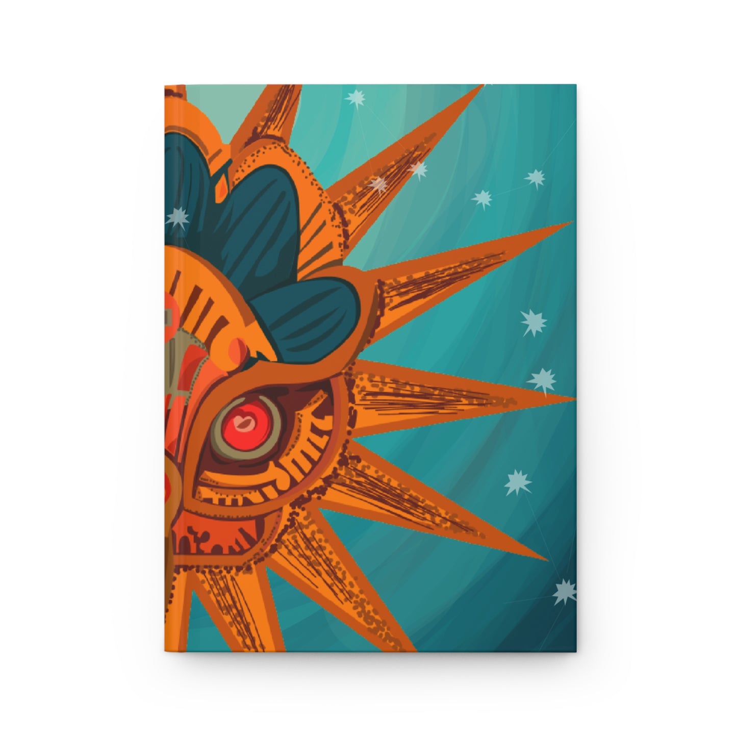 Vibrant Sun-Inspired Hardcover Journal, Artistic Notebook, Gifts for Creatives, Travel Log, Unique Diary, Boho Decor