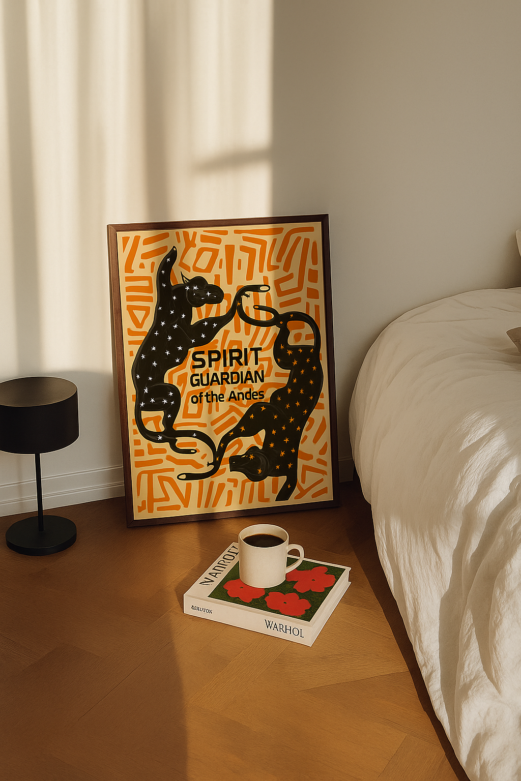 Andean Spirit Guardian Canvas Print, Bohemian Home Decor, Artistic Wall Art, Unique Gift, Festival Decoration
