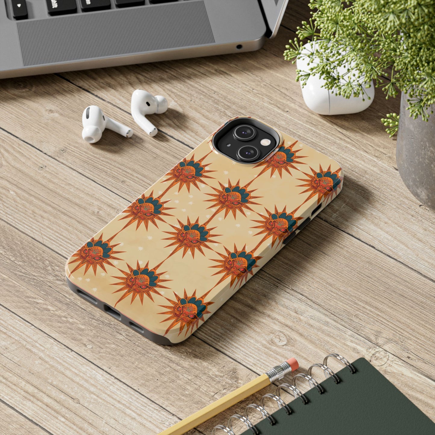 "Inti Sun God" Tough Phone Case for Adventurous Souls | Stylish Phone Protection | Nature-Inspired Design | Gifts for Travelers