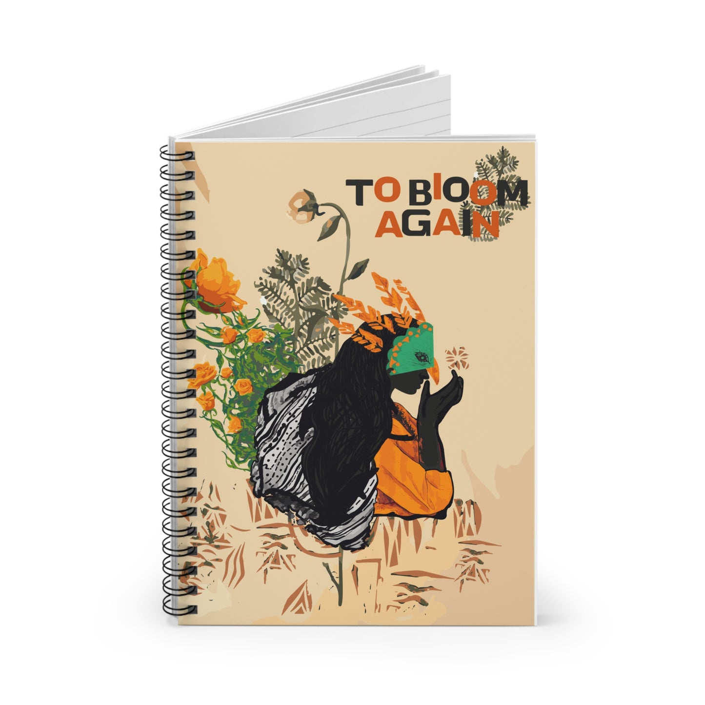 Bloom Again Spiral Notebook, Inspirational Journal, Flower-Themed Notebook, Writing Journal, Gift for Her, Art Notebook, Sketchbook