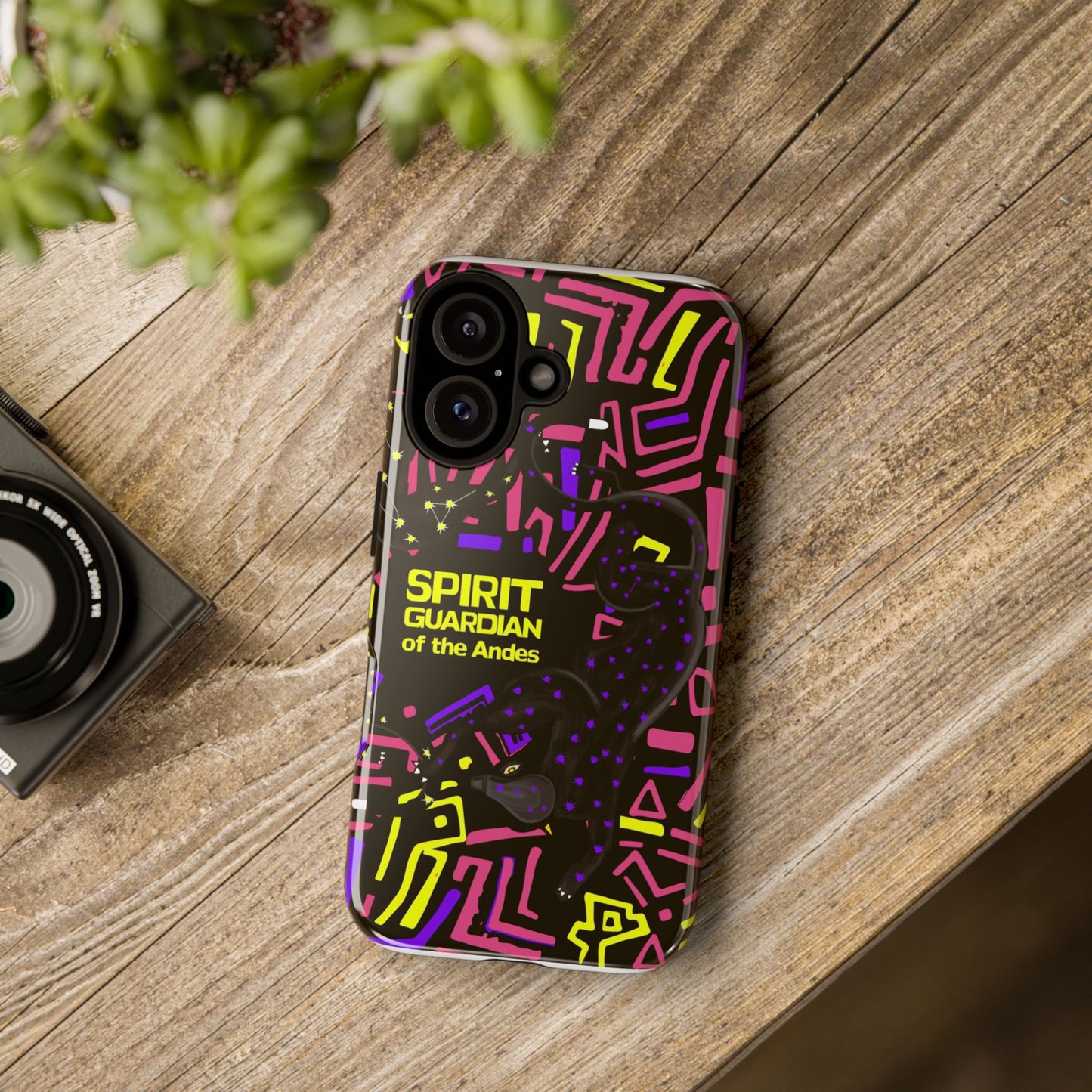 Colorful Phone Case, Spirit Guardian Phone Cover, Unique Phone Protector, Gift for Tech Lovers, Fun Tech Accessories