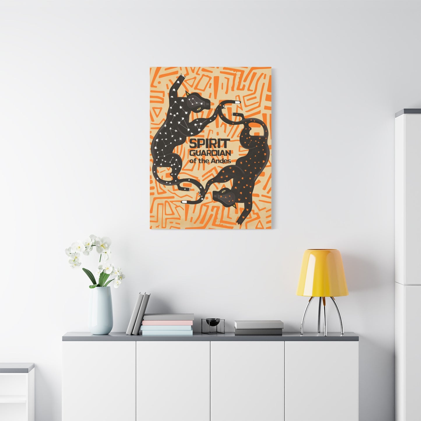 Andean Spirit Guardian Canvas Print, Bohemian Home Decor, Artistic Wall Art, Unique Gift, Festival Decoration