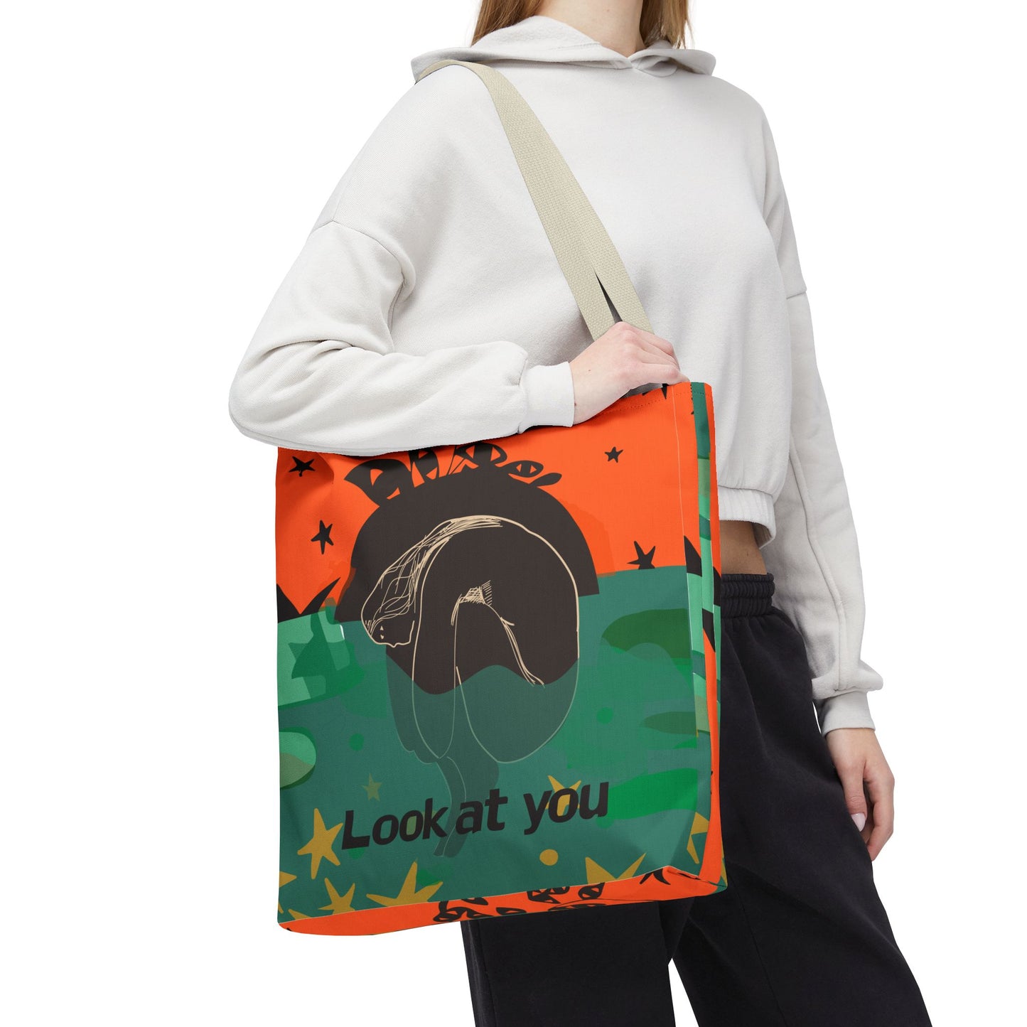 Bohemian Tote Bag, Eco-Friendly Carry-All, Perfect Gift for Nature Lovers, Art Lovers, Everyday Use, Look at You Design