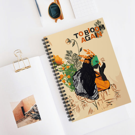 Bloom Again Spiral Notebook, Inspirational Journal, Flower-Themed Notebook, Writing Journal, Gift for Her, Art Notebook, Sketchbook