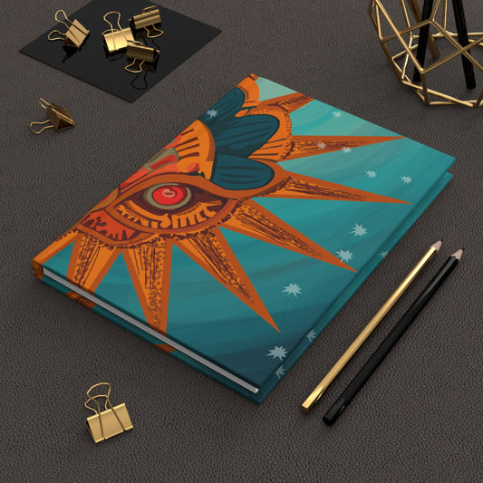 Vibrant Sun-Inspired Hardcover Journal, Artistic Notebook, Gifts for Creatives, Travel Log, Unique Diary, Boho Decor