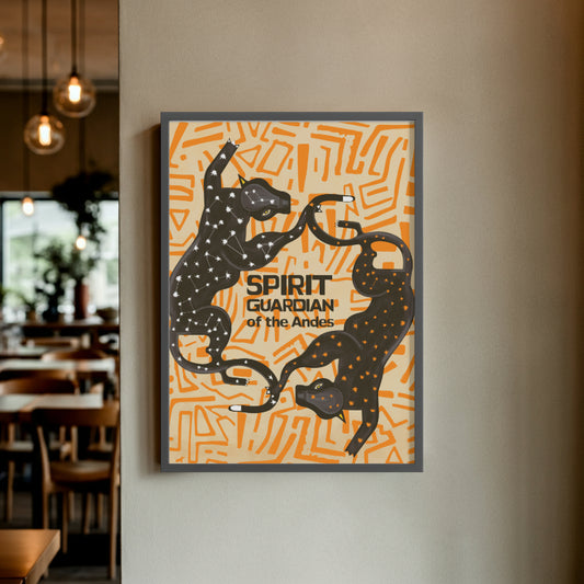 Andean Spirit Guardian Canvas Print, Bohemian Home Decor, Artistic Wall Art, Unique Gift, Festival Decoration
