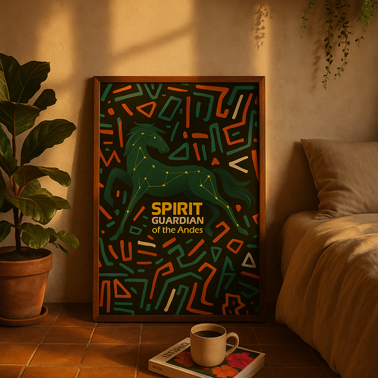 Pop Horse Spirit Guardian Canvas Print, Bohemian Home Decor, Artistic Wall Art, Unique Gift, Festival Decoration