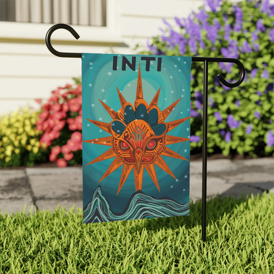 Vibrant Garden Banner: Artistic Outdoor Decor for Home, Inti Themed Flag, Yard Art, Seasonal Display, Unique Gift
