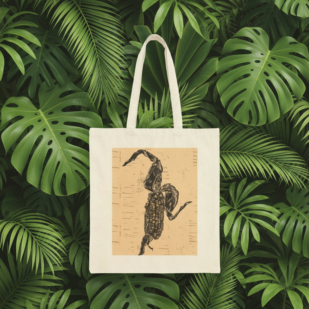 Golden Harvest Tote bag with a beige background
